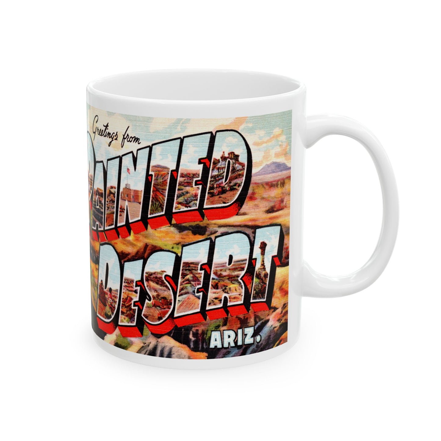 Memebly Vintage Greetings from Painted Desert AZ Coffee Mug