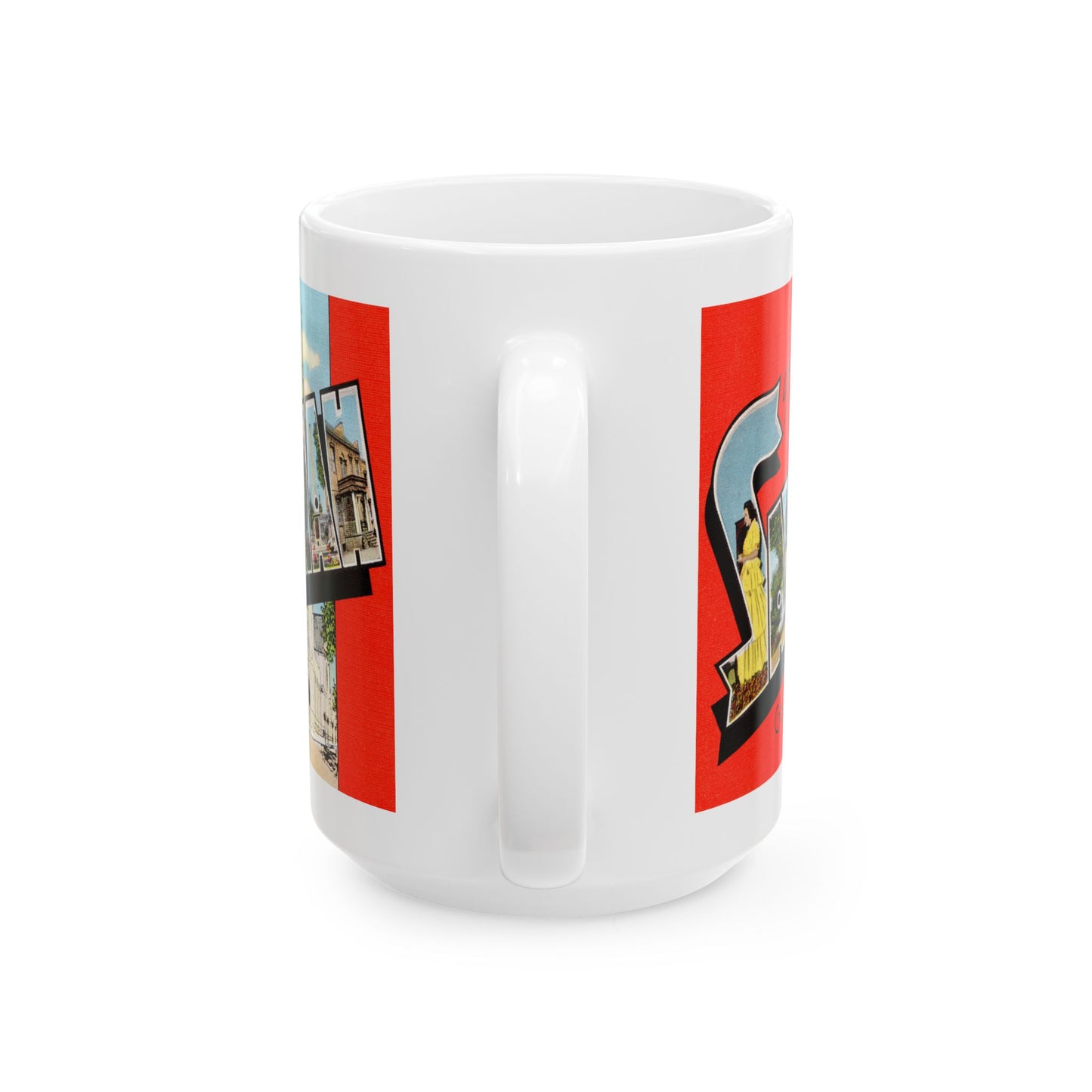 Memebly Vintage Scenic Greetings from Savannah GA Coffee Mug