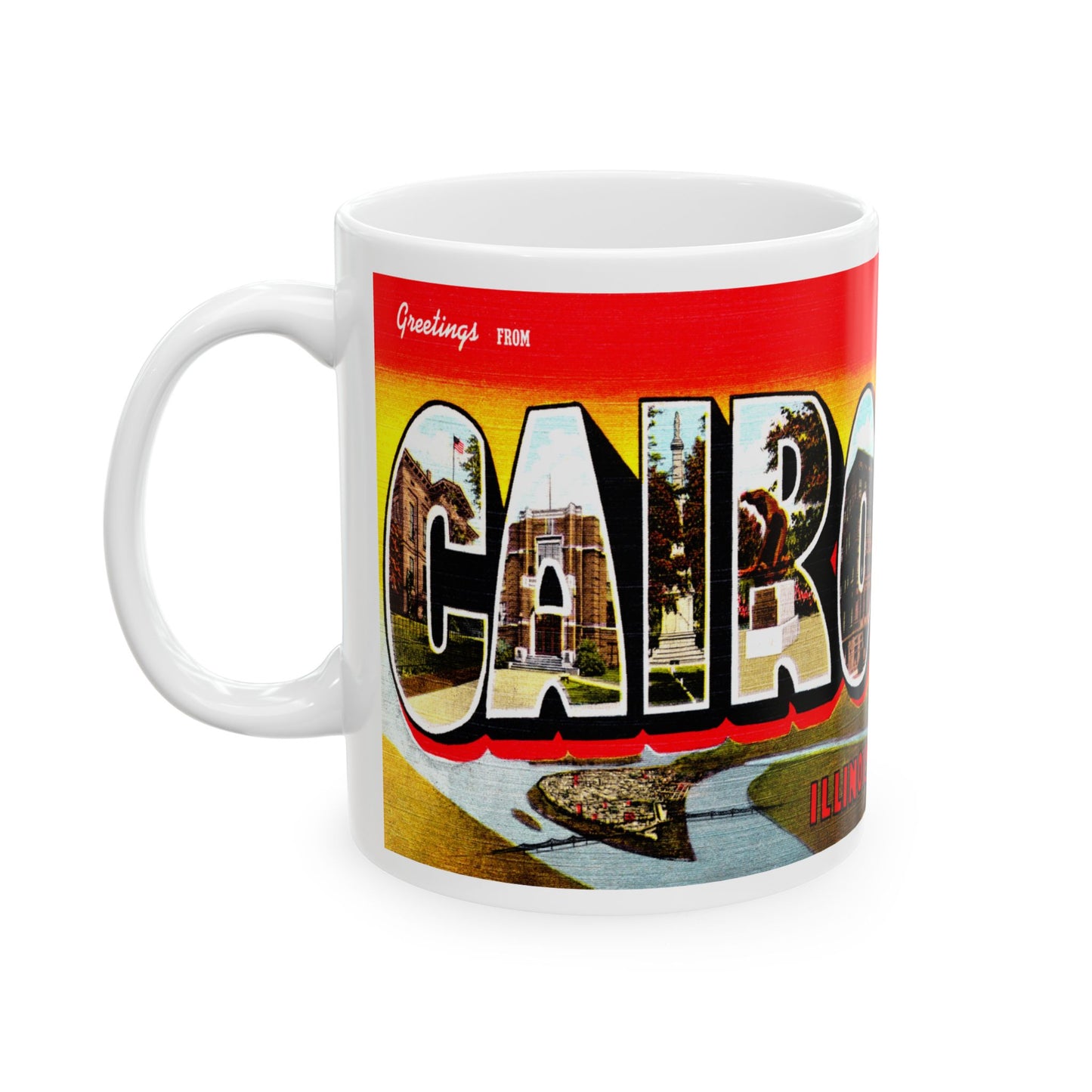 Memebly Vintage Greetings from Cairo IL Coffee Mug