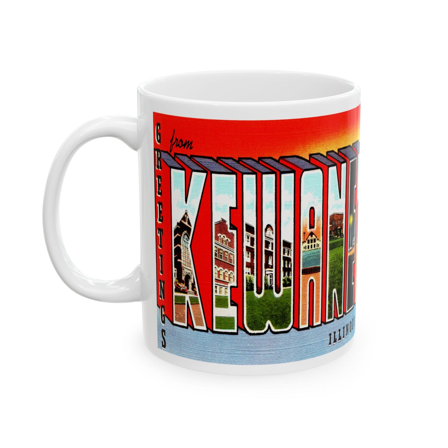 Memebly Retro Greetings from Joliet IL Coffee Mug