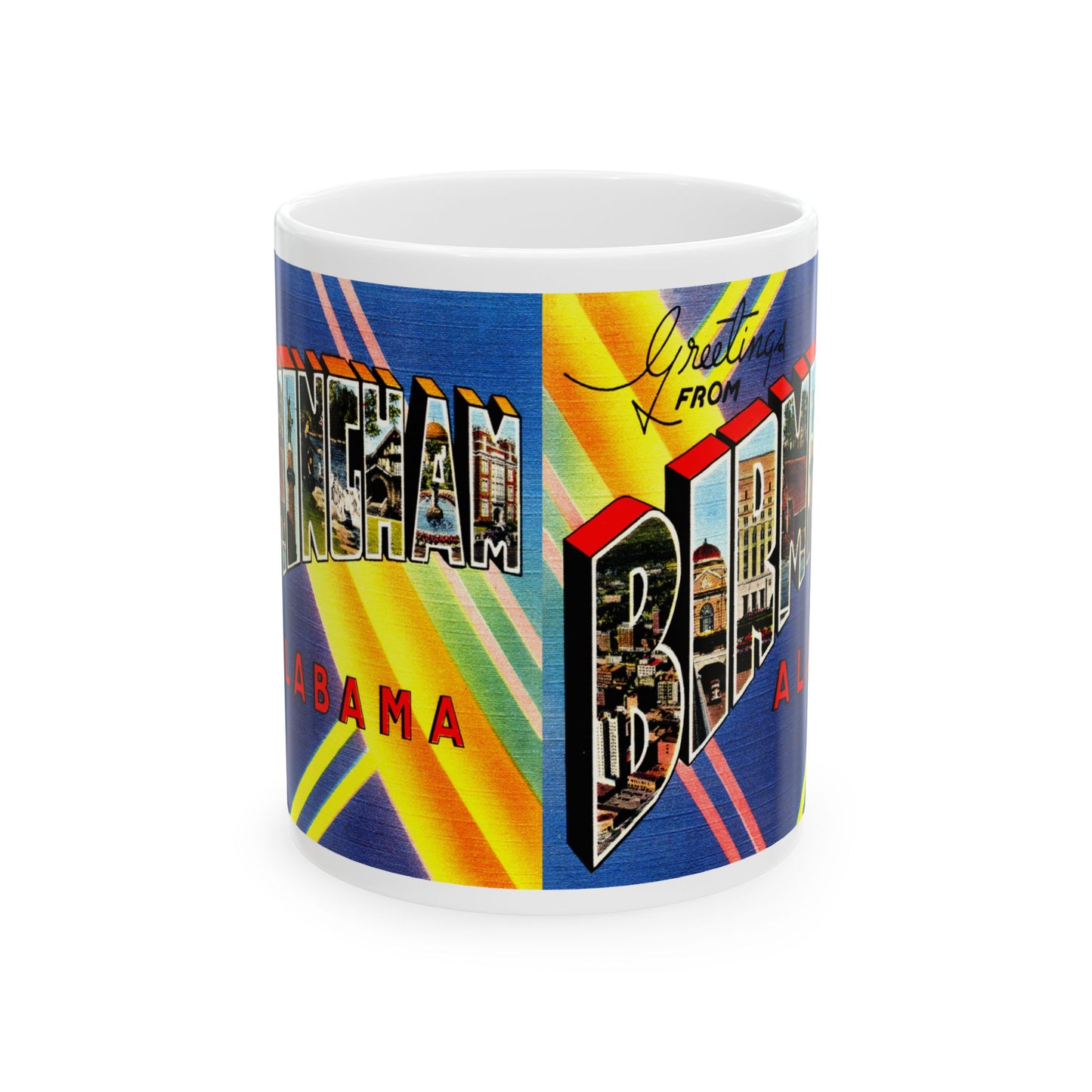 Memebly Retro Greetings from Birmingham AL Coffee Mug