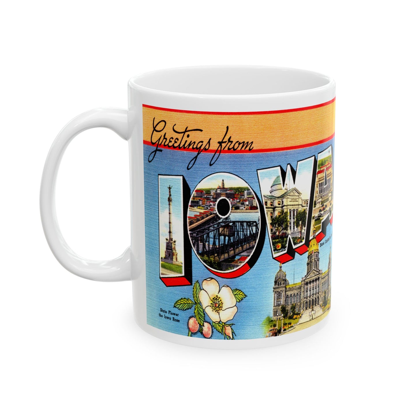 Memebly Vintage Greetings from Iowa IA Coffee Mug