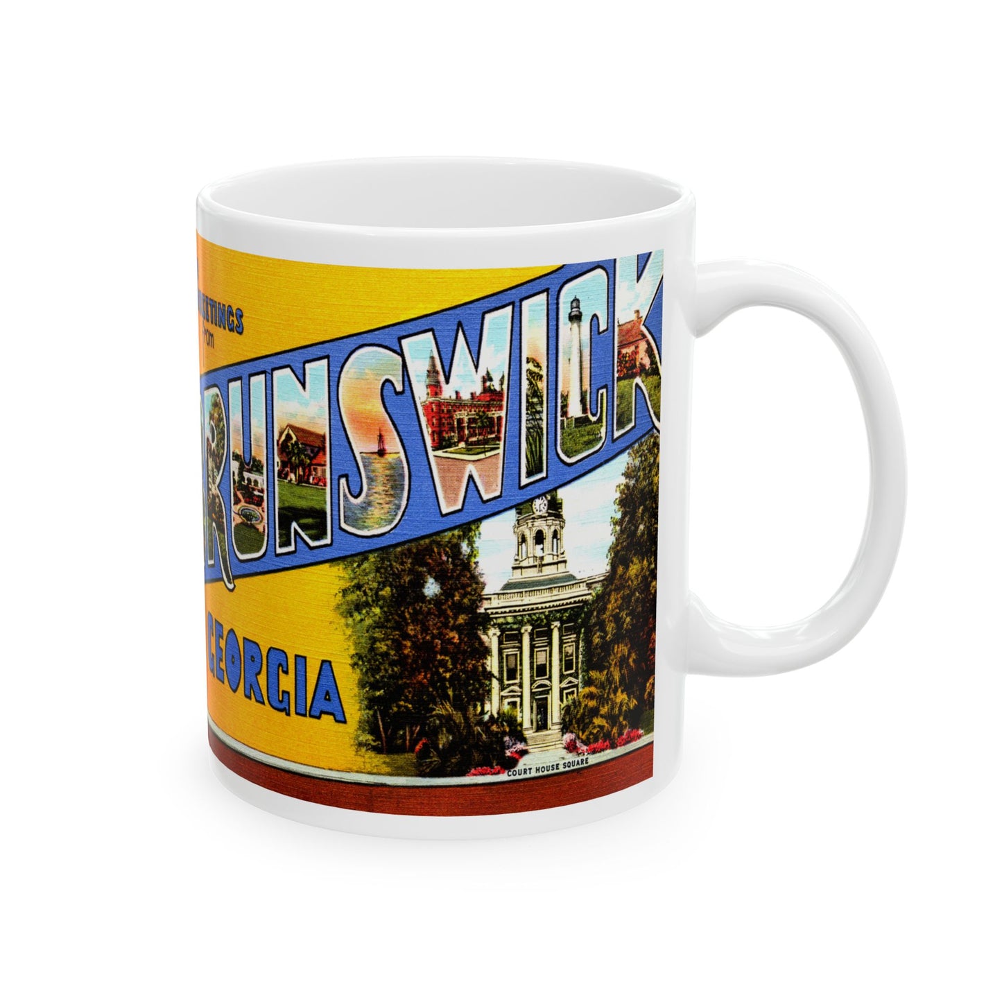 Memebly Vintage Greetings from Brunswick GA Coffee Mug