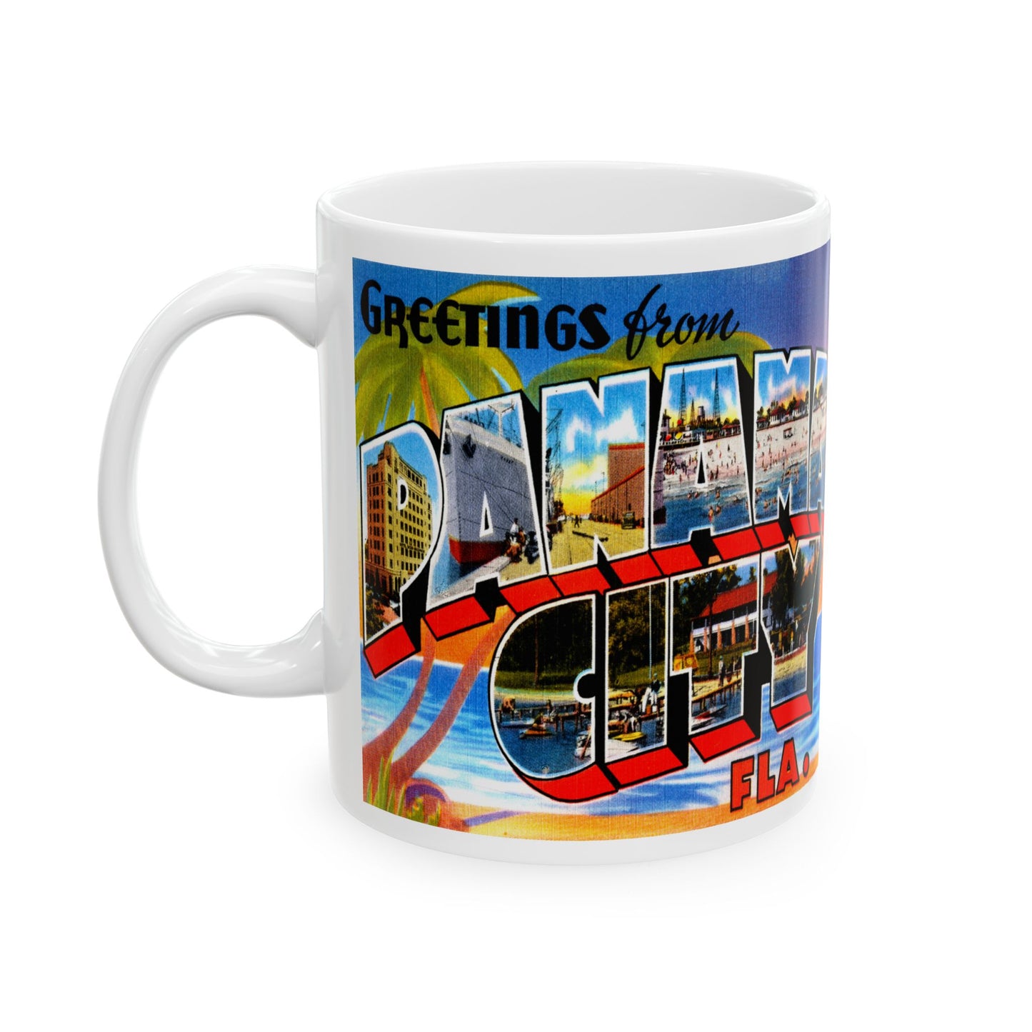 Memebly Retro Greetings from Panama City FL Florida Coffee Mug