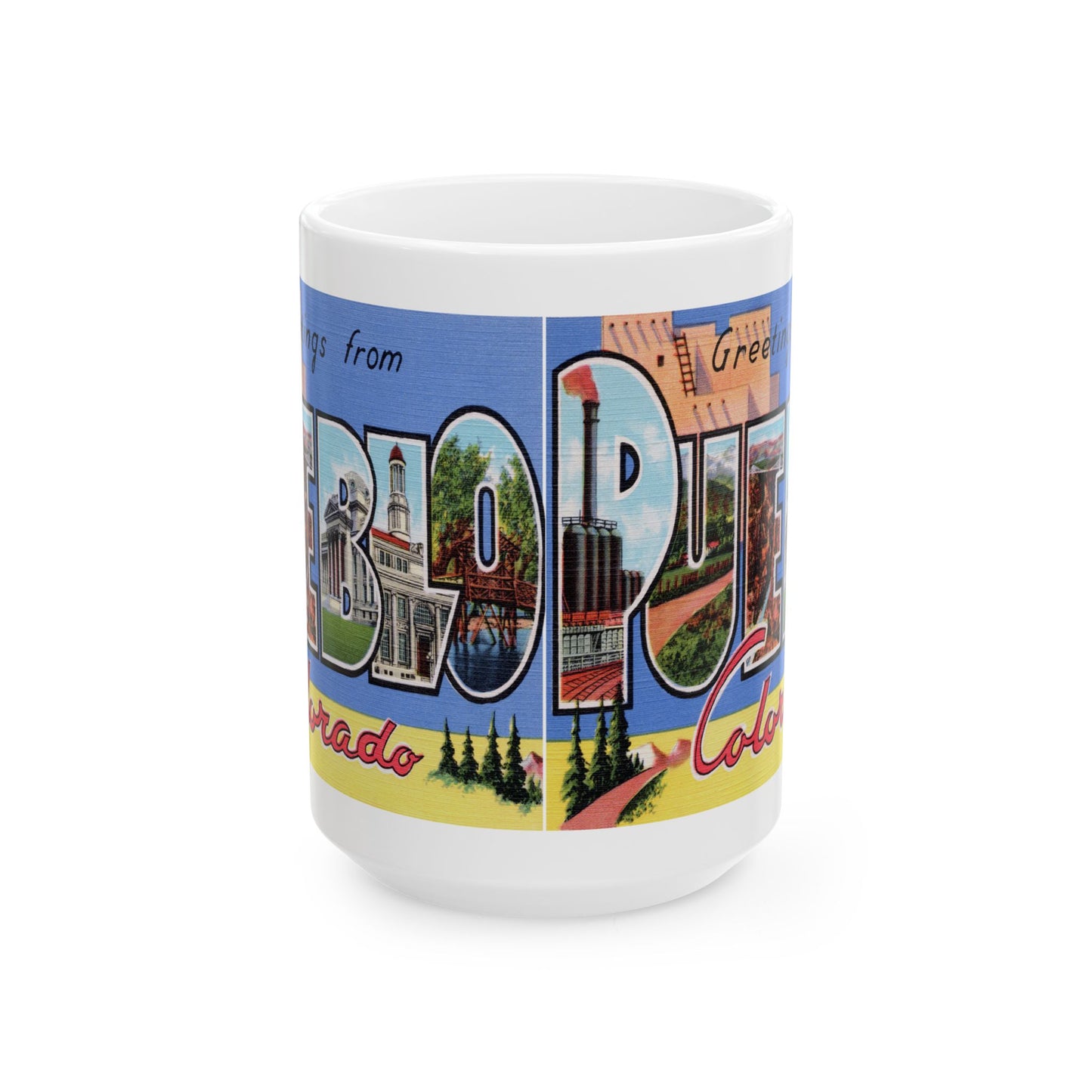 Memebly Retro Greetings from Pueblo CO Colorado Coffee Mug