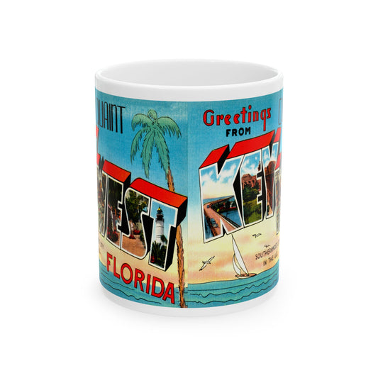 Memebly Vintage Greetings from Key West FL Florida Coffee Mug