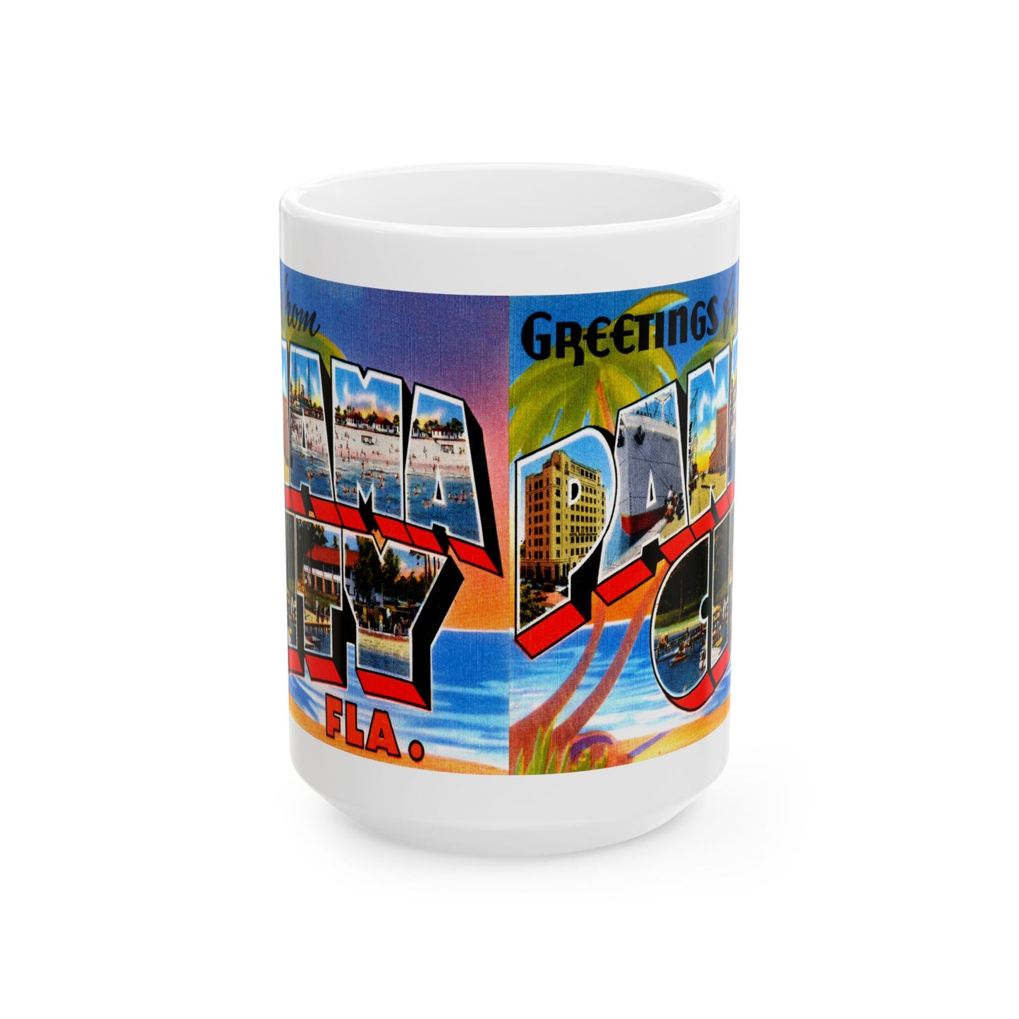 Memebly Retro Greetings from Panama City FL Florida Coffee Mug