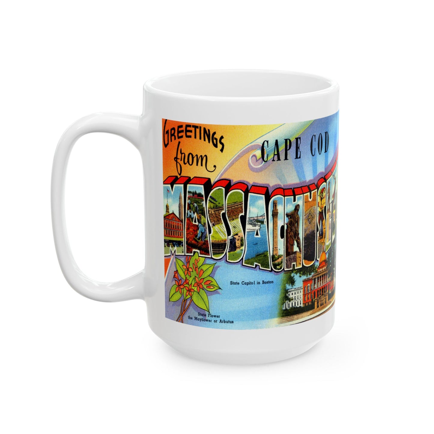 Memebly Retro Greetings from Cape Cod MA Massachusetts Coffee Mug