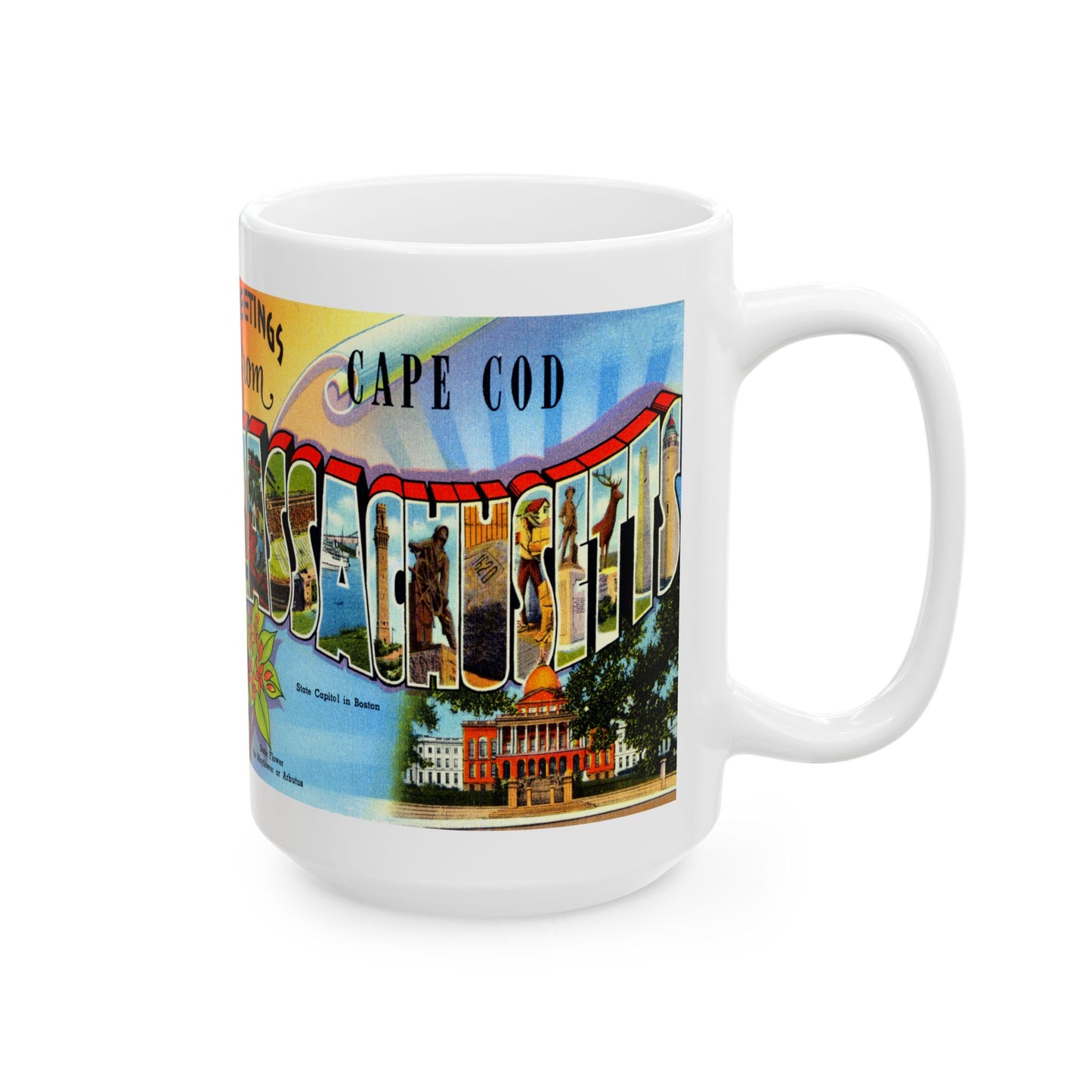 Memebly Retro Greetings from Cape Cod MA Massachusetts Coffee Mug