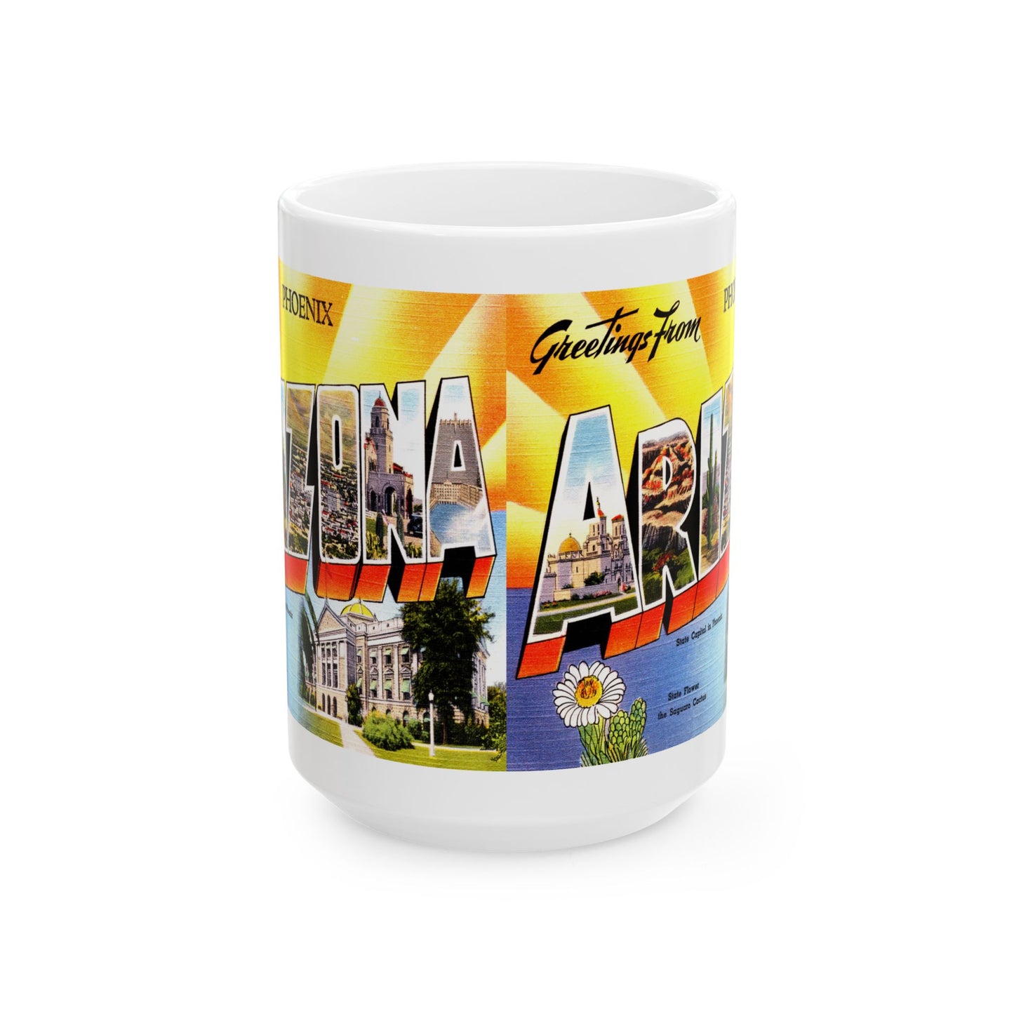 Memebly Retro Greetings from Phoenix AZ Arizona Coffee Mug