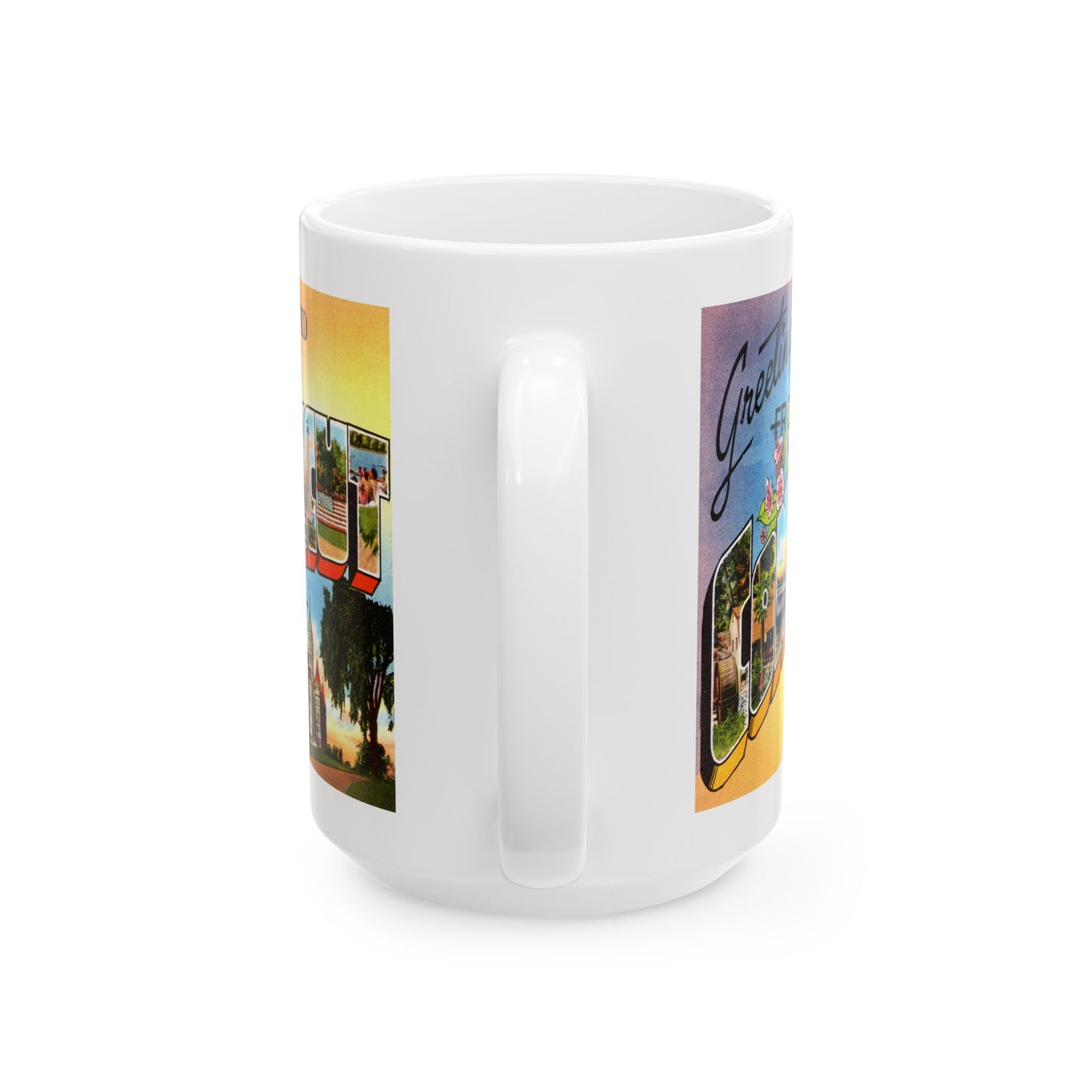 Memebly Vintage Greetings from Winsted CT Connecticut Coffee Mug