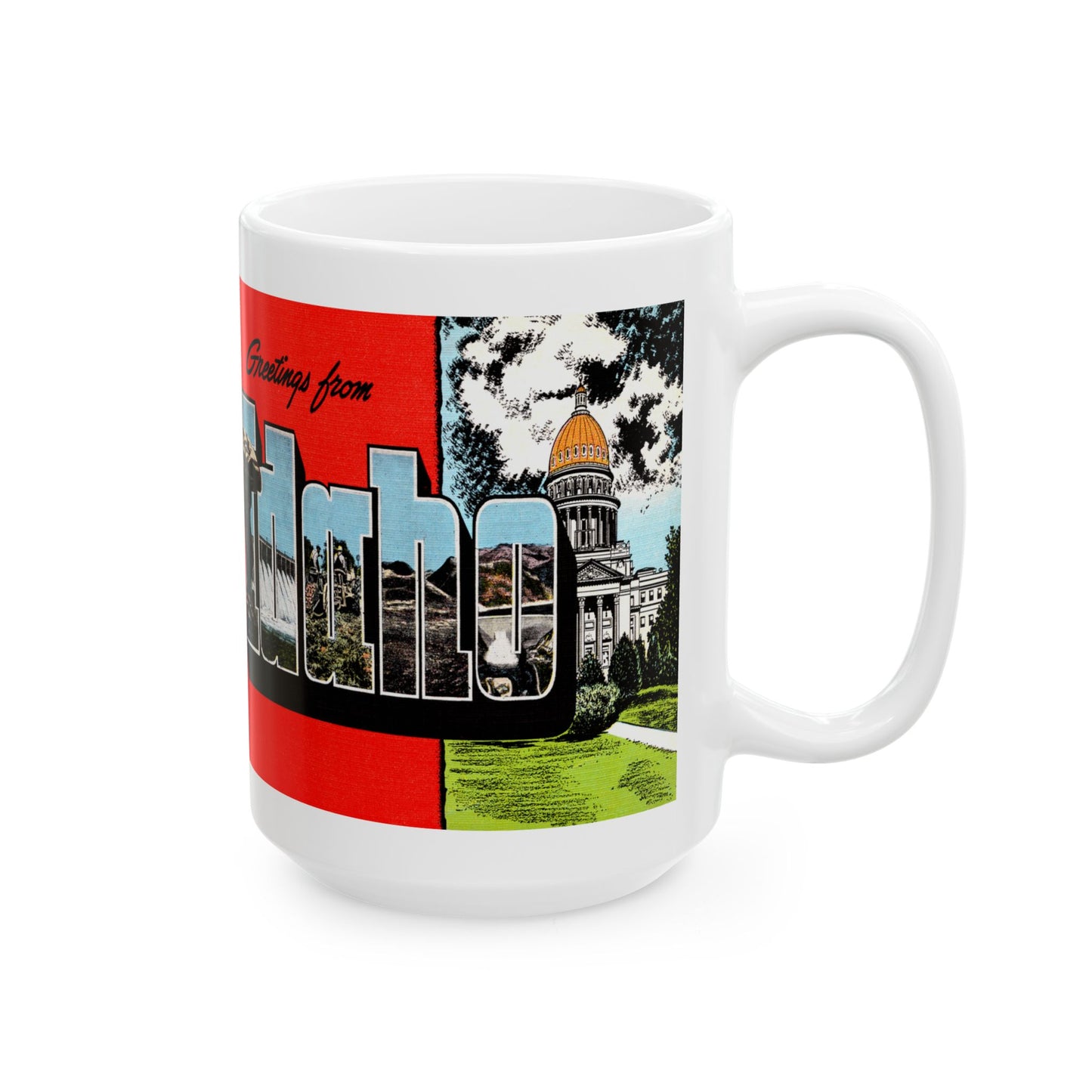 Memebly Retro Greetings from Idaho Coffee Mug