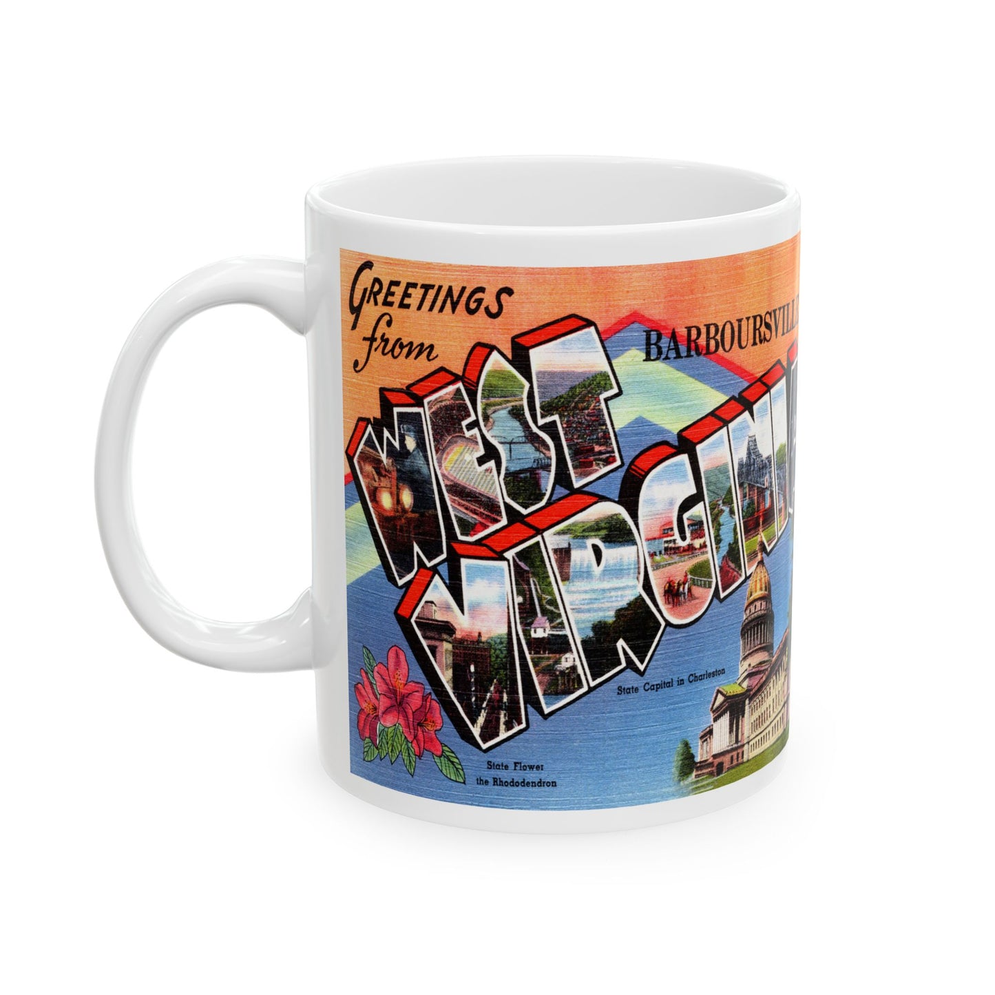 Memebly Vintage Greetings from Barboursville WV West Virginia Coffee Mug