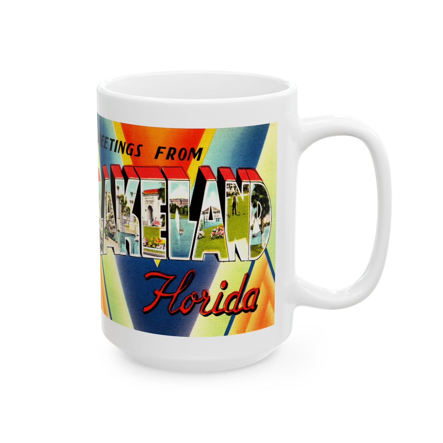 Memebly Retro Greetings from Lakeland FL Florida Coffee Mug