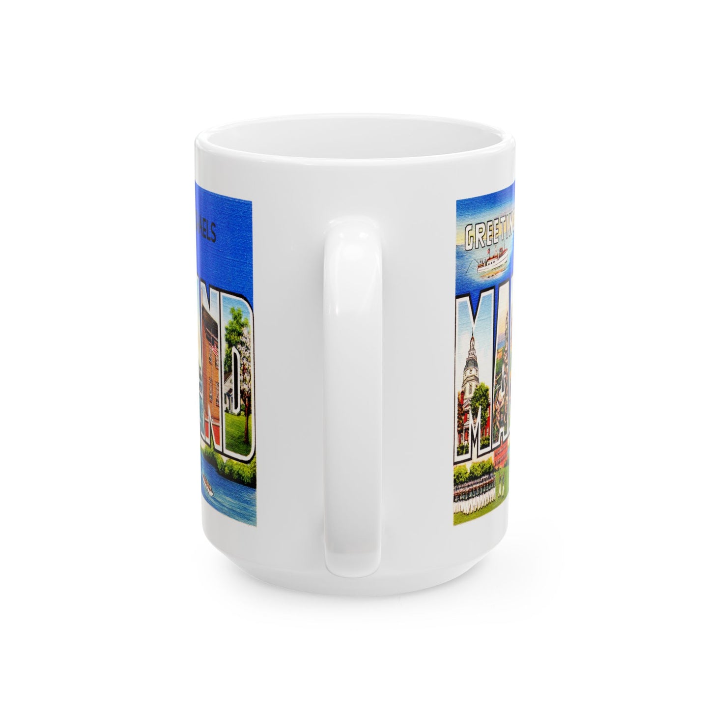 Memebly Vintage Greetings from Saint St Michaels MD Maryland Coffee Mug