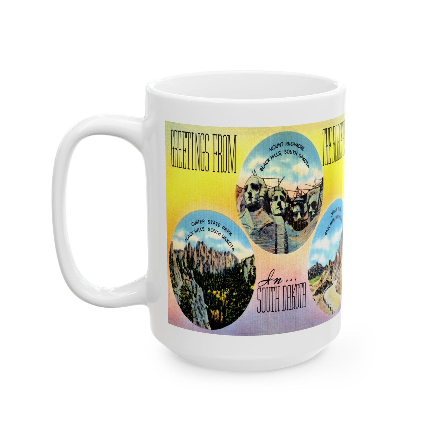 Memebly Scenic Vintage Greetings from Black Hills South Dakota Coffee Mug