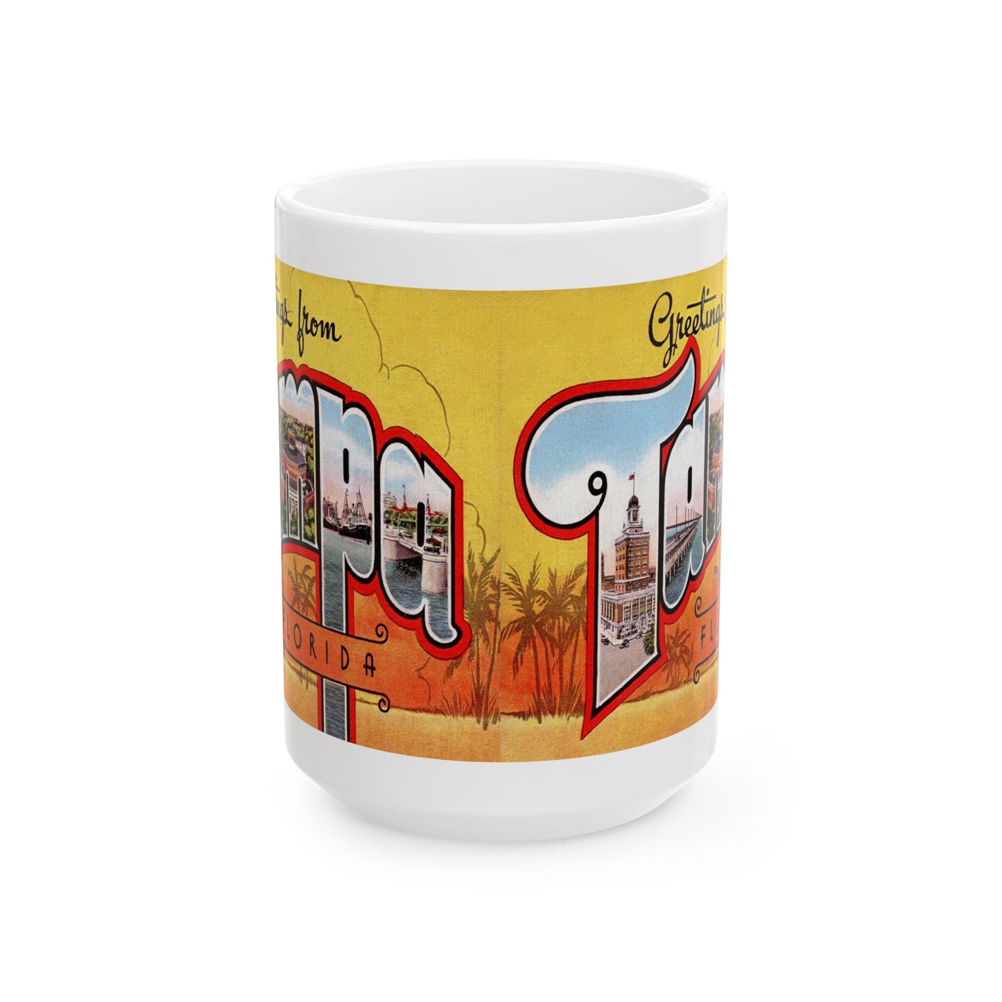 Memebly Warm Vintage Greetings from Tampa FL Coffee Mug