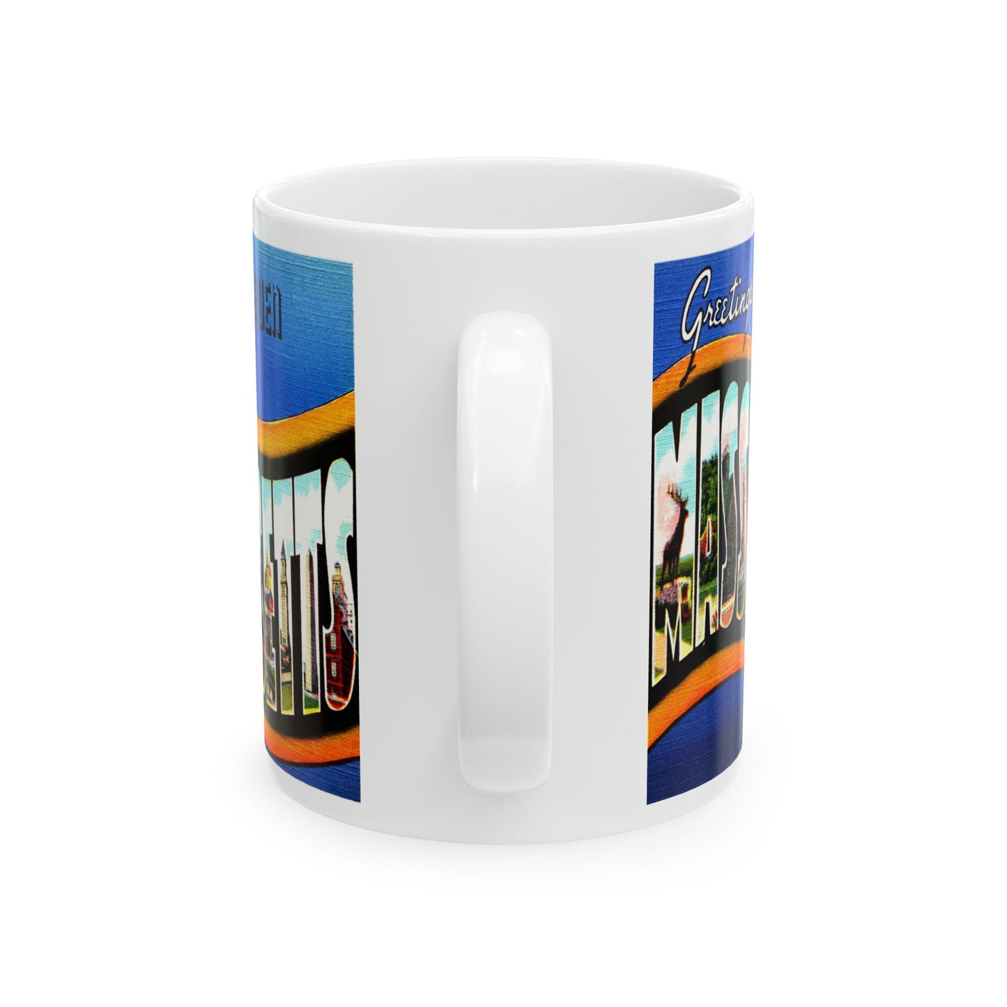 Memebly Vintage Greetings from Methuen Massachusetts MA Coffee Mug