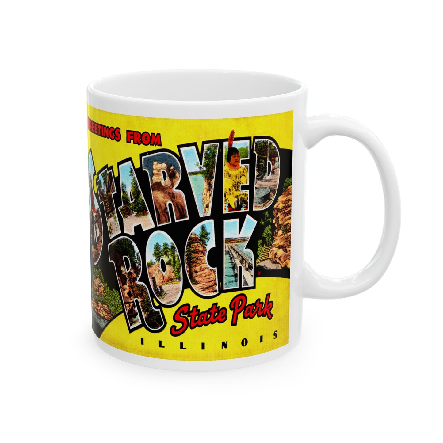 Memebly Vintage Greetings from Starved Rock Coffee Mug