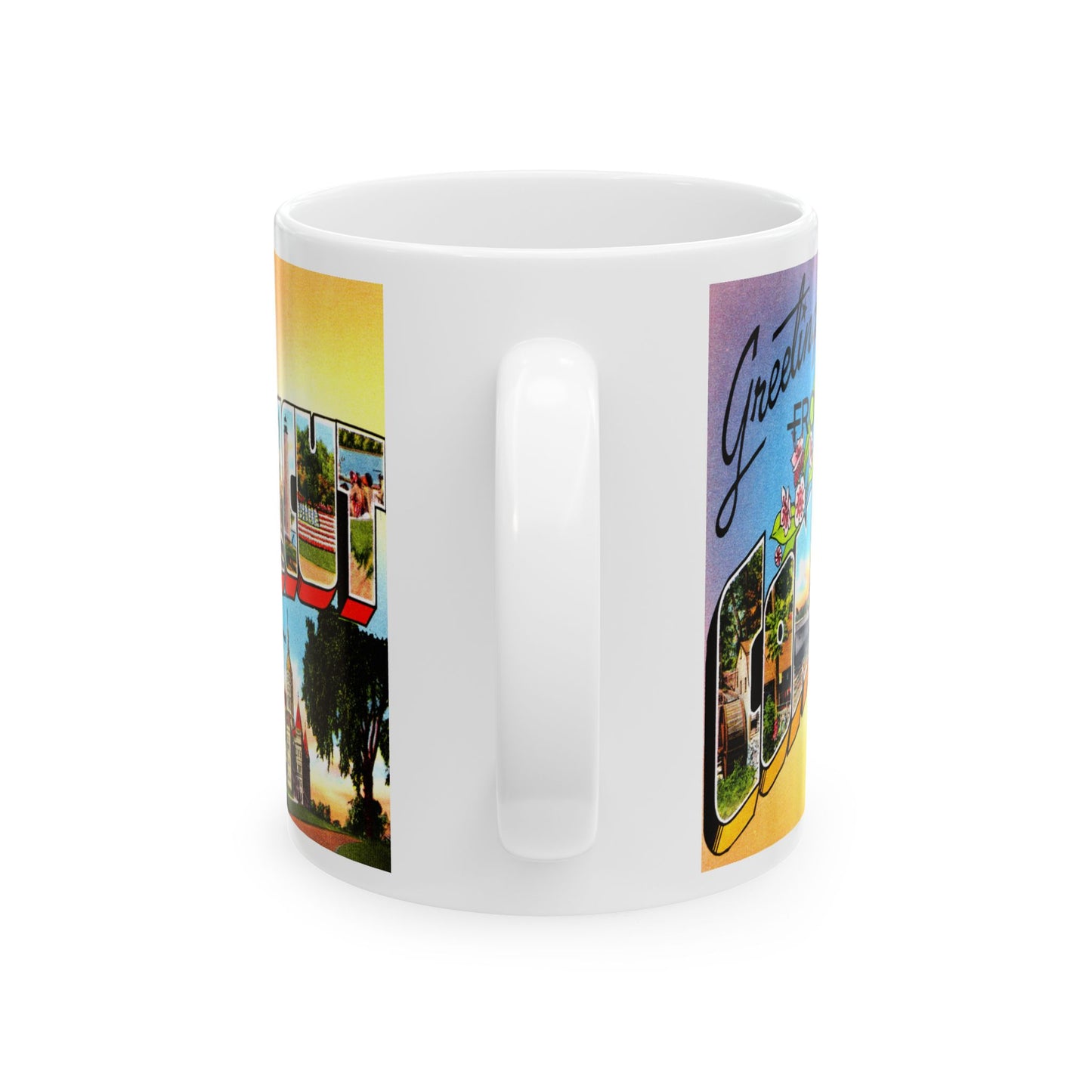 Memebly Vintage Greetings from Connecticut CT Coffee Mug