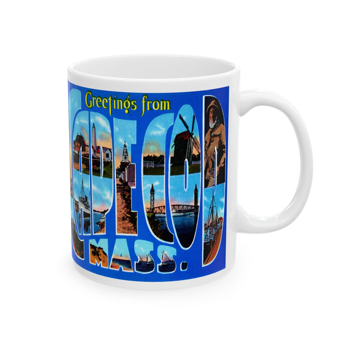 Memebly Greetings from Cape Cod MA Masssachusetts Coffee Mug