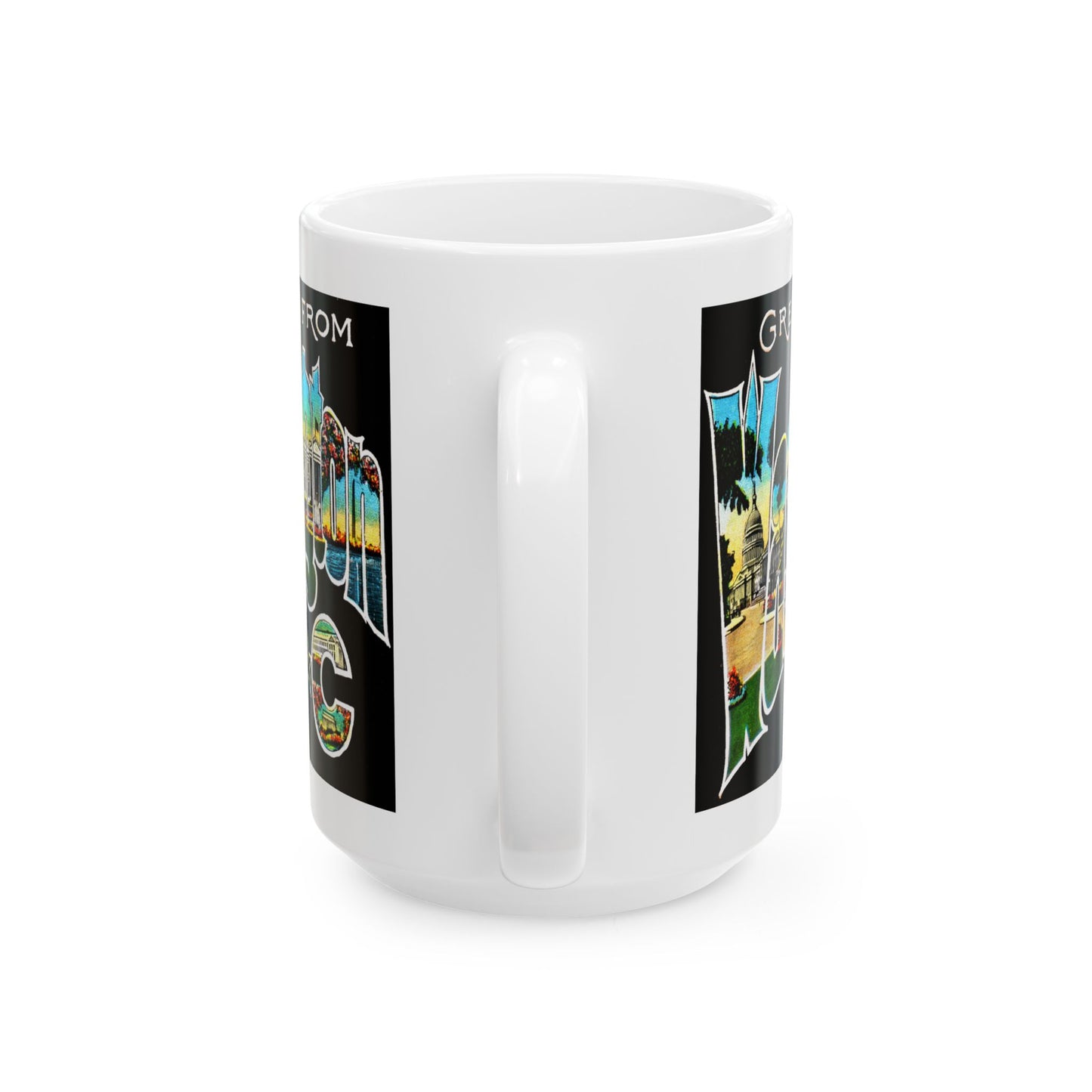 Memebly Scenic Vintage Greetings from Washington DC Coffee Mug