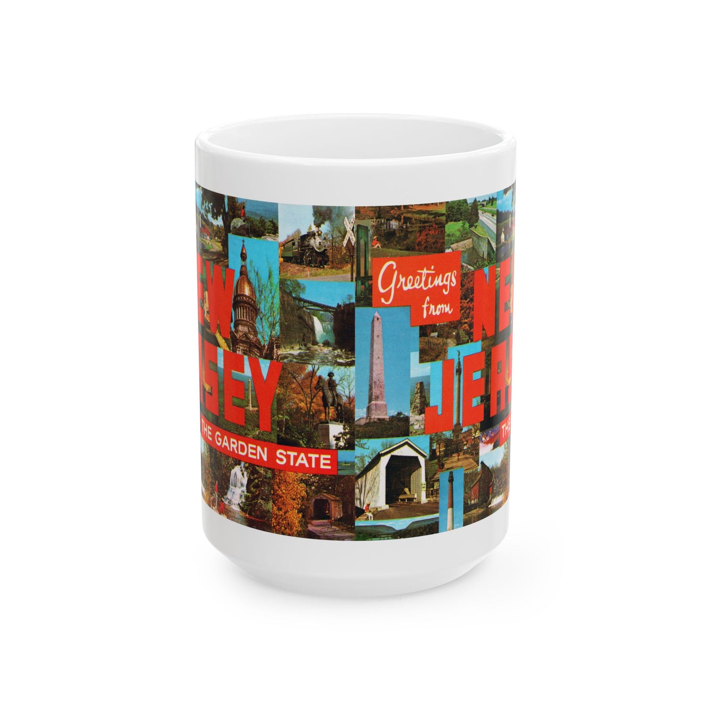 Memebly Vintage 1950s Greetings from New Jersey NJ Coffee Mug