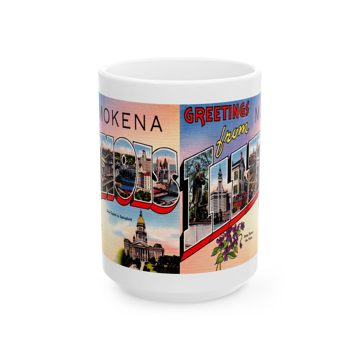 Memebly Vintage Greetings from Mokena IL Coffee Mug