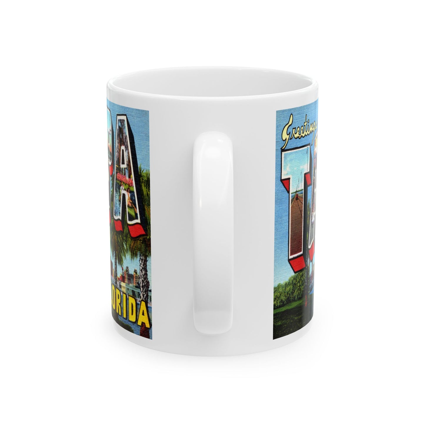 Memebly Scenic Vintage Greetings from Tampa FL Coffee Mug