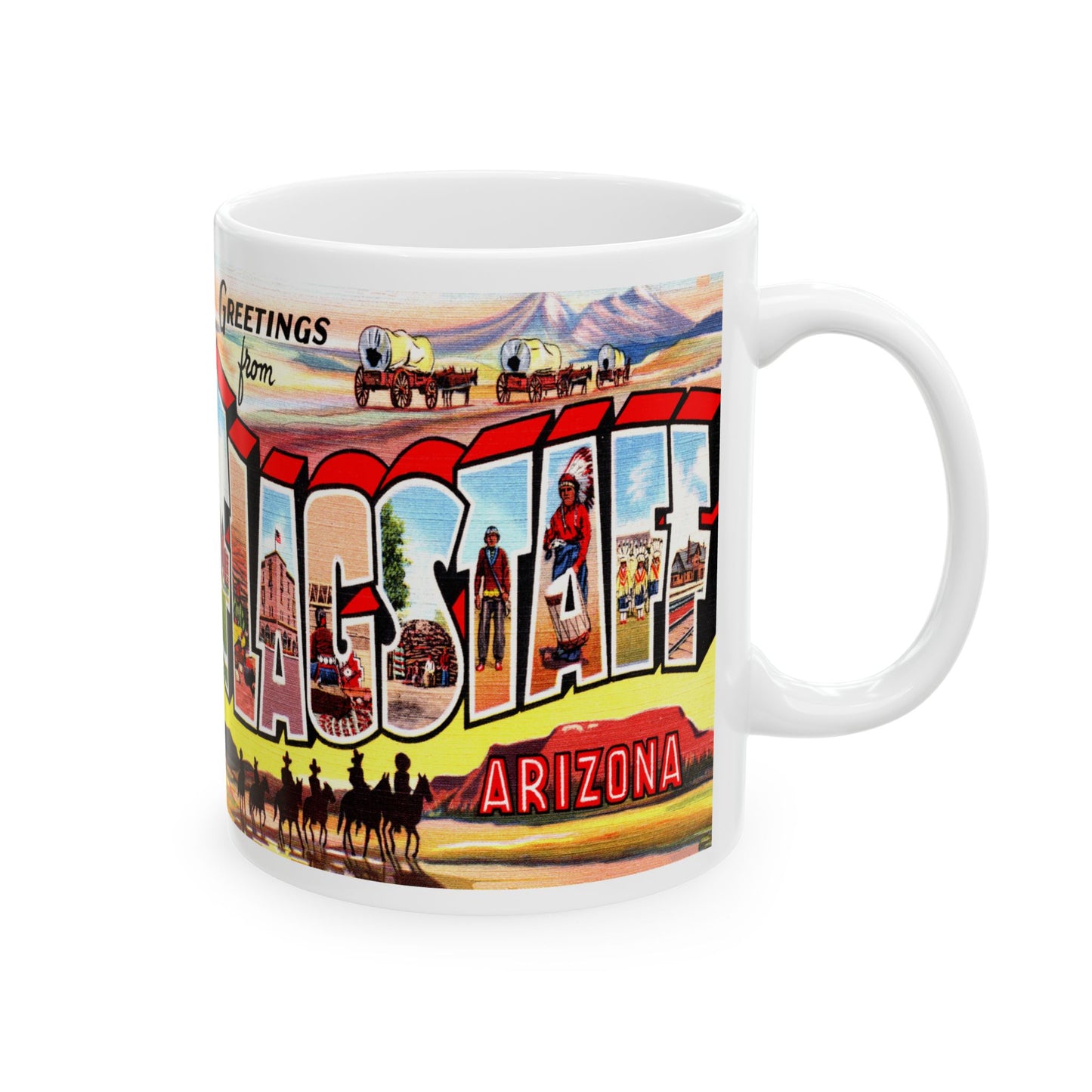 Memebly Vintage Greetings from Flagstaff AZ Coffee Mug