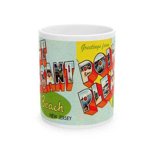 Memebly Colorful Vintage Greetings from Point Pleasant Beach NJ New Jersey Coffee Mug