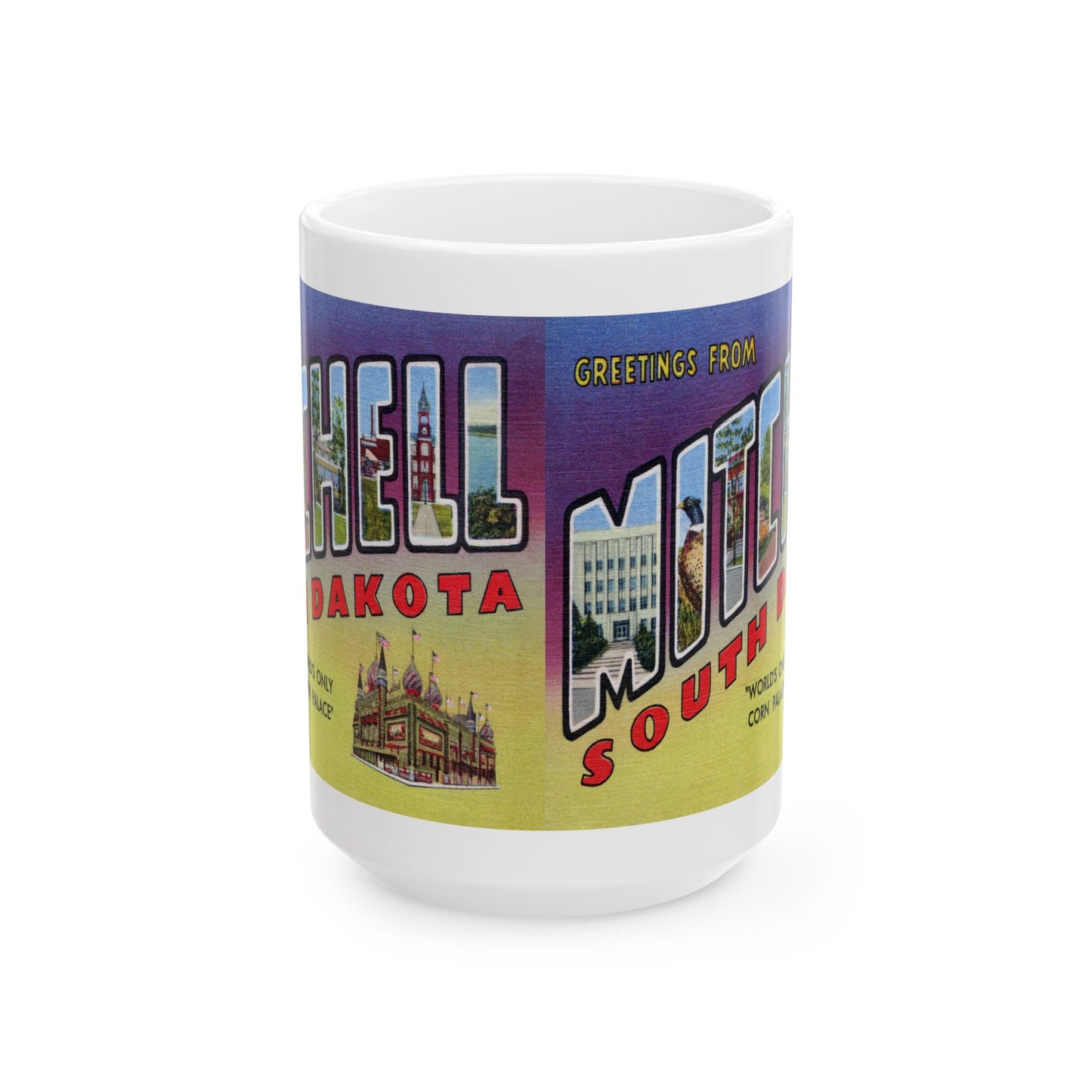 Memebly Vintage Greetings from Mitchell SD South Dakota Coffee Mug