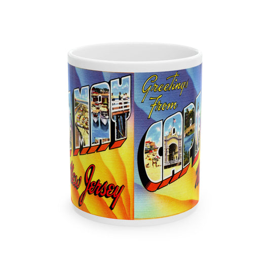 Memebly Colorful Vintage Greetings from Cape May NJ New Jersey Coffee Mug