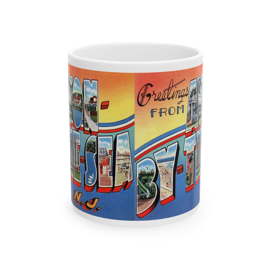 Memebly Vintage Greetings from Avon by the Sea NJ New Jersey Coffee Mug