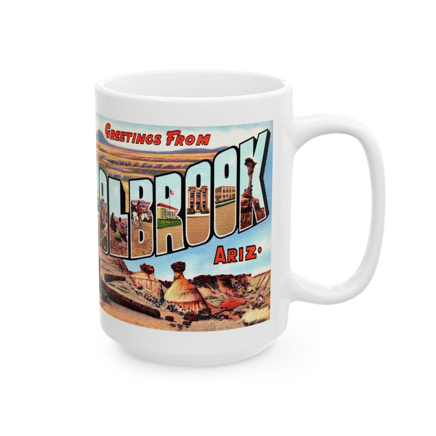 Memebly Vintage Greetings from Holbrook AZ Coffee Mug