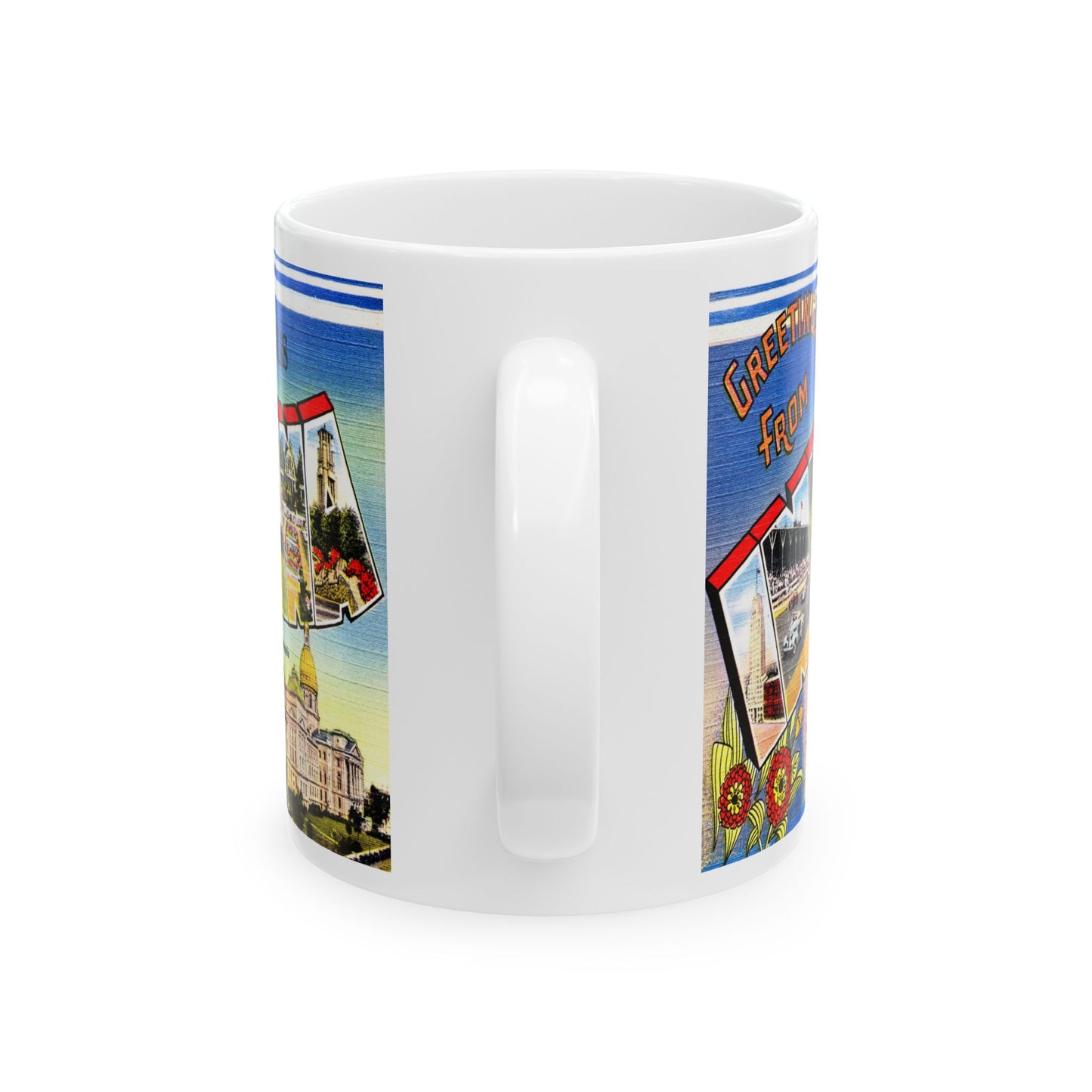 Memebly Retro Vintage Greetings from Indianapolis IN Indiana Coffee Mug