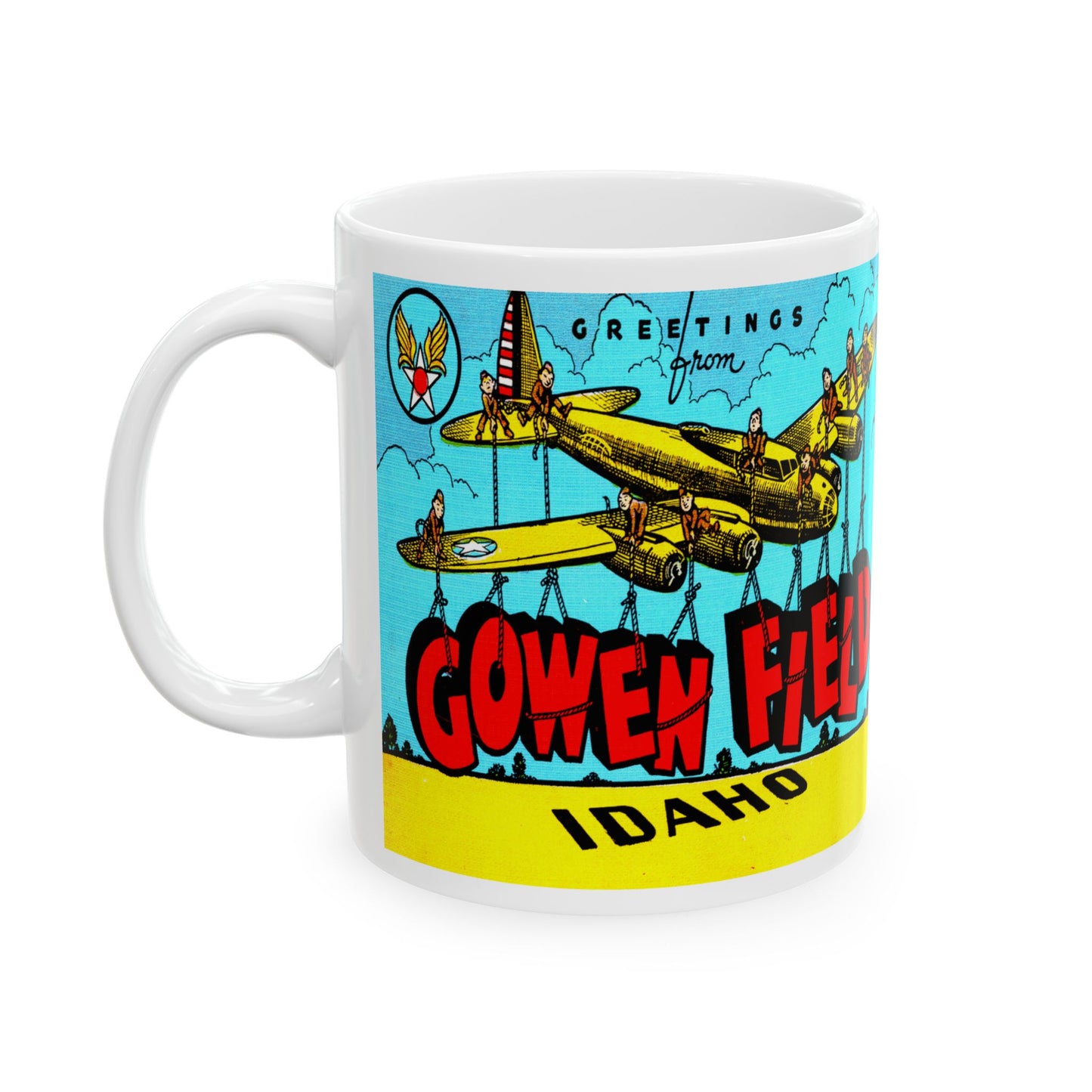 Memebly Vintage Greetings from Gowen Field ID Coffee Mug