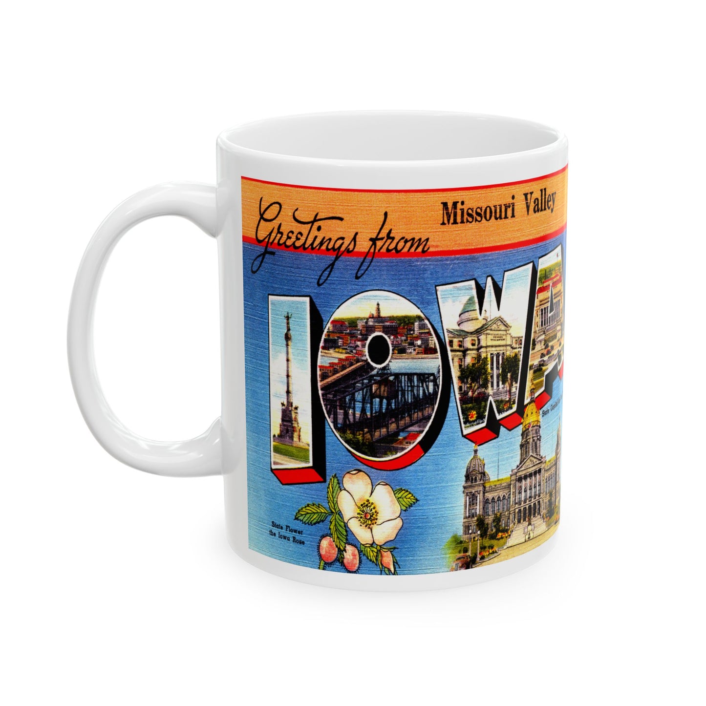 Memebly Vintage Greetings from Missouri Valley IA Coffee Mug