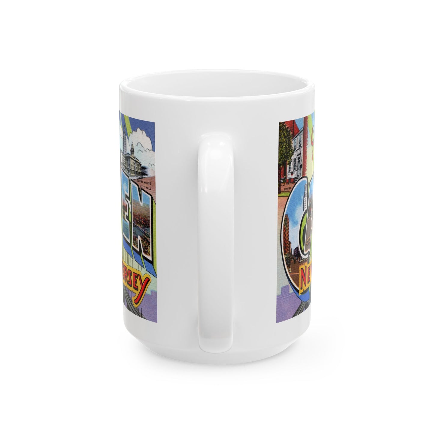 Memebly Vintage Greetings from Camden NJ New Jersey Coffee Mug