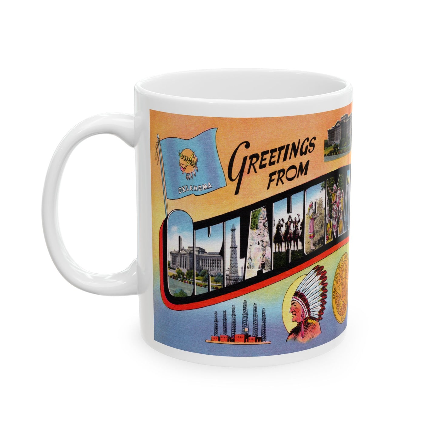 Memebly Scenic Vintage Greetings from Oklahoma OK Coffee Mug