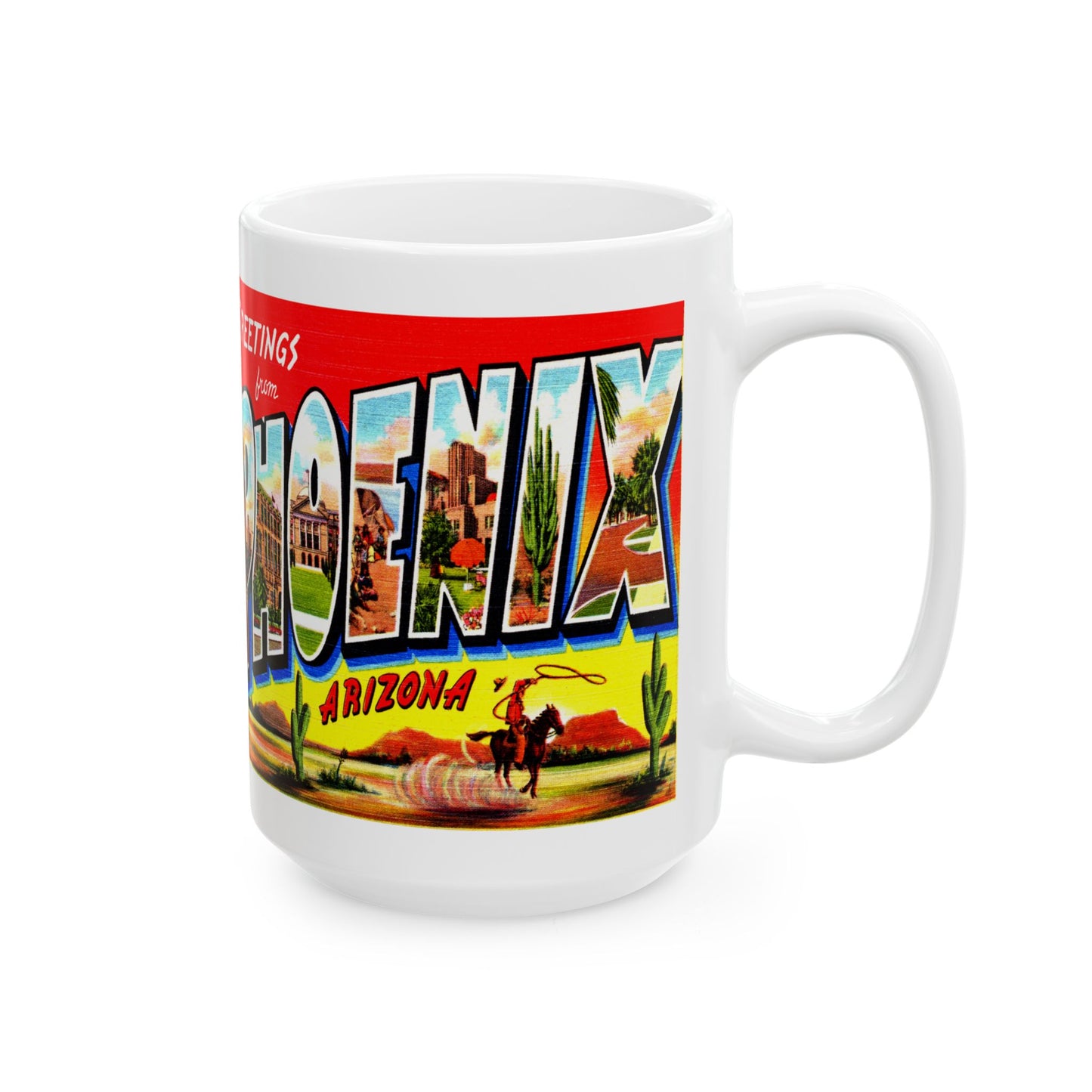 Memebly Colorful Greetings from Phoenix AZ Arizona Coffee Mug