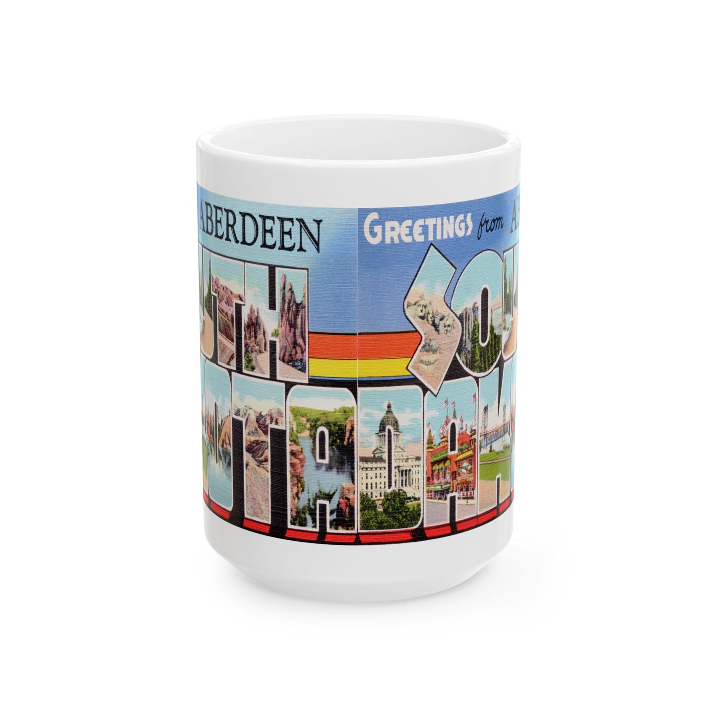 Memebly Retro Greetings from Aberdeen SD South Dakota Coffee Mug