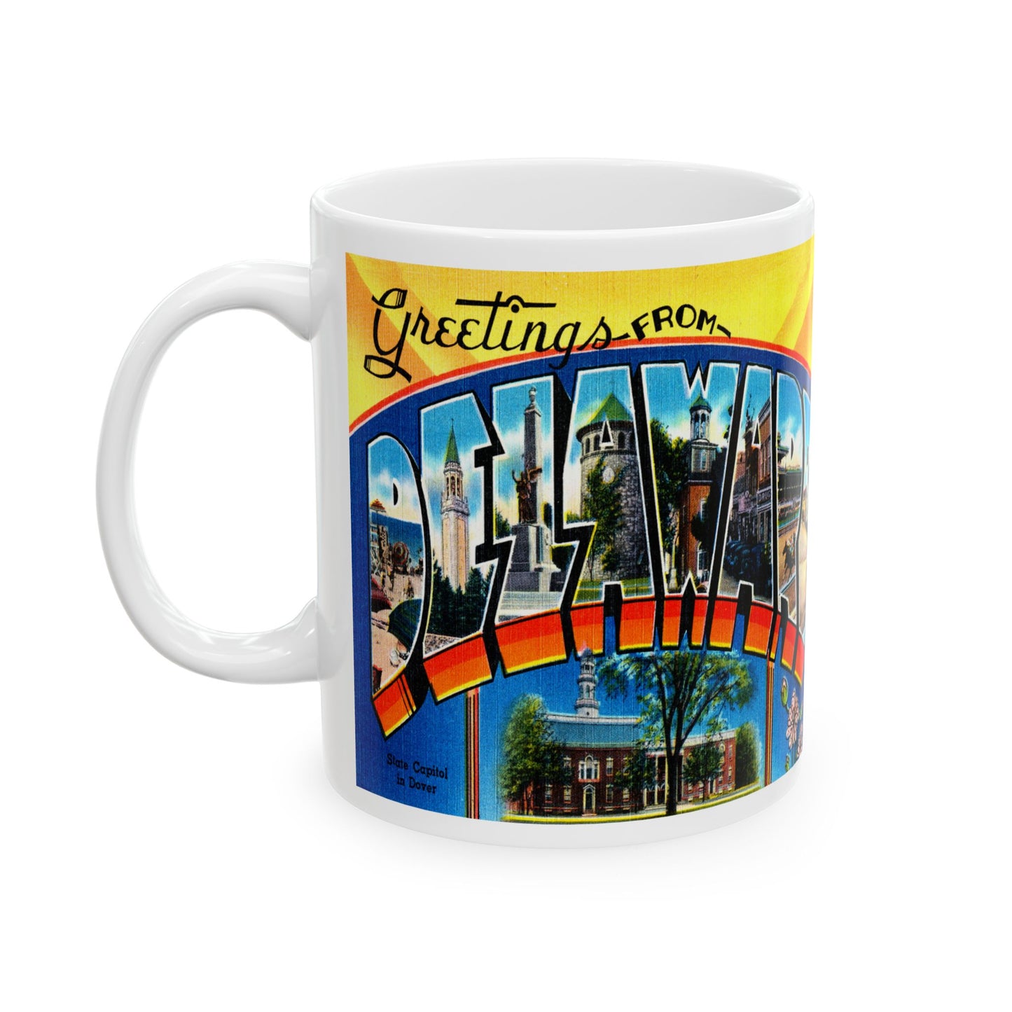 Memebly Vintage Greetings from Delaware DE Coffee Mug