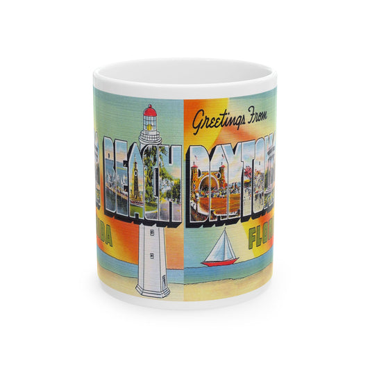 Memebly Vintage Scenic Greetings from Daytona Beach FL Florida Coffee Mug