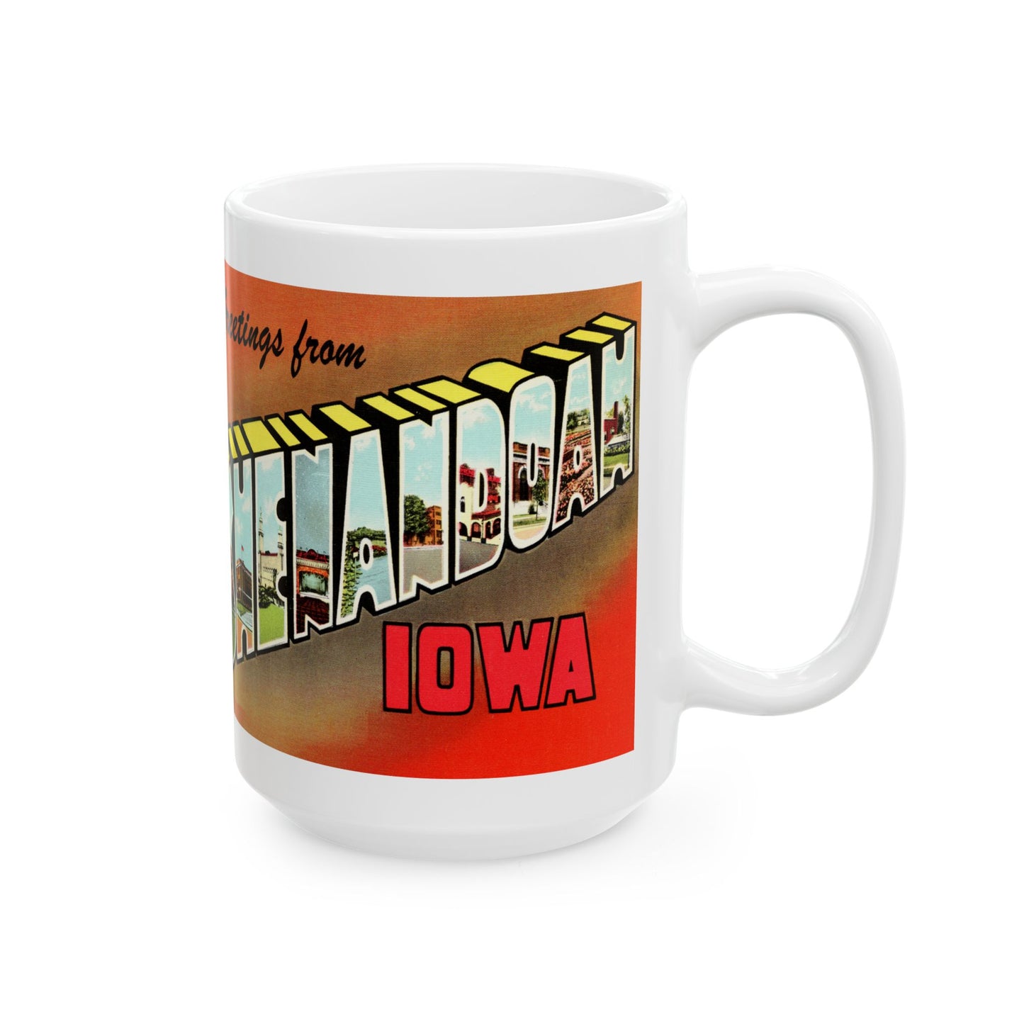 Memebly Vintage Greetings from Shenadoah IA Coffee Mug