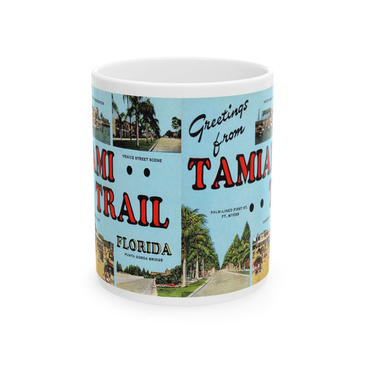 Memebly Vintage Greetings from the Tamiami Trail Florida FL State Coffee Mug