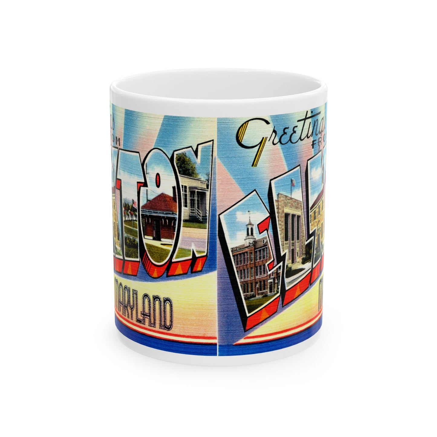 Memebly Vintage Greetings from Elkton MD Maryland Coffee Mug