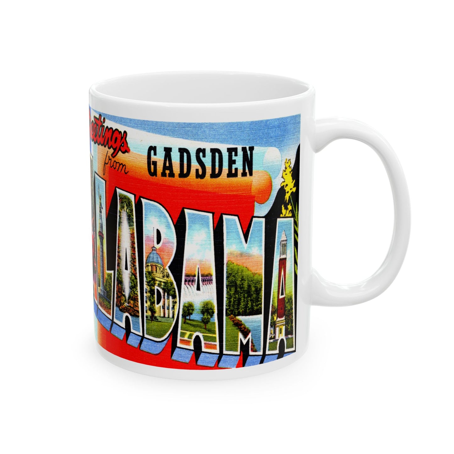 Memebly Vintage Greetings from Gadsen AL Coffee Mug