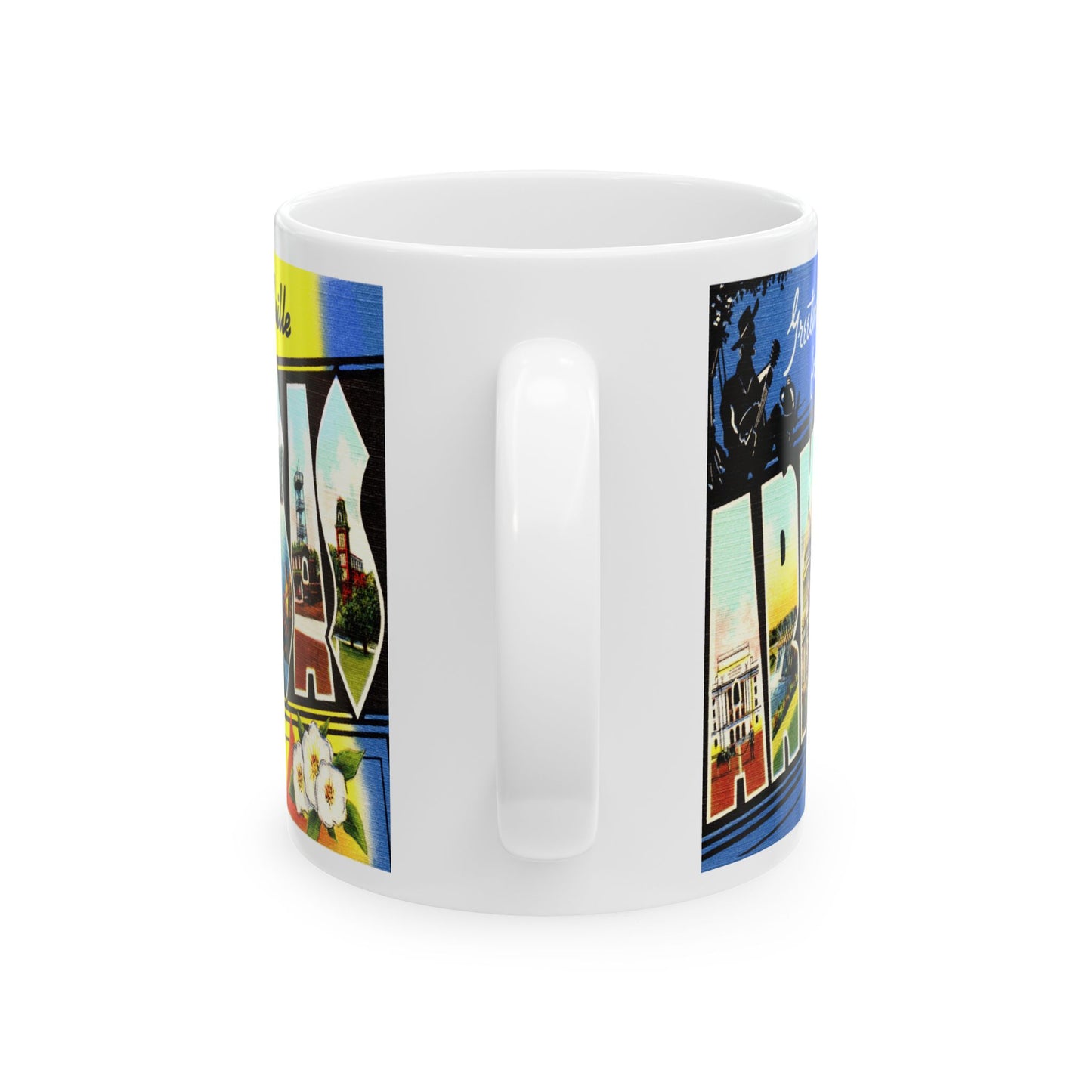 Memebly Vintage Greetings from Russellville AR Arkansas Coffee Mug