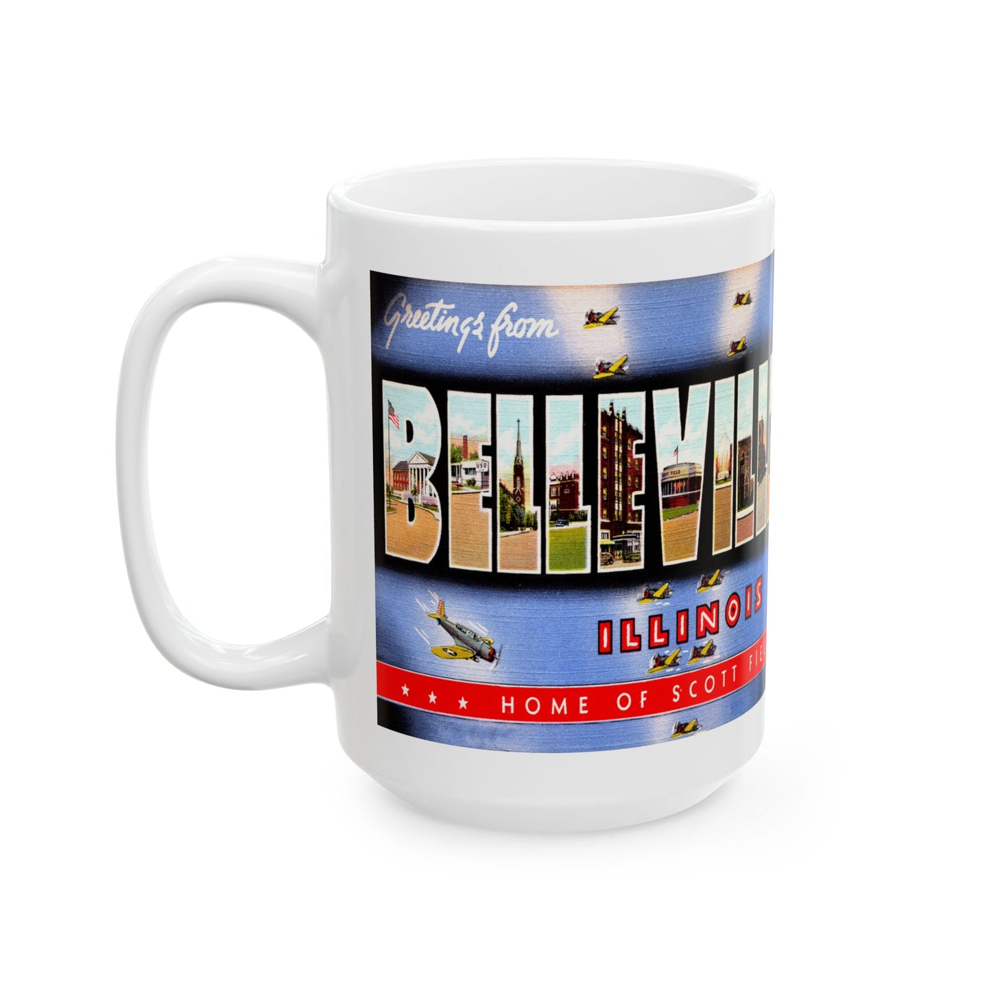 Memebly Vintage Greetings from Belleville IL Coffee Mug